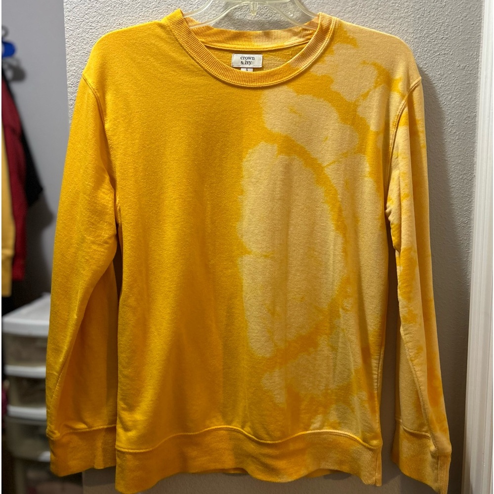 Crown & Ivy Women's Long Sleeve Tie Dye Pullover: Size Small